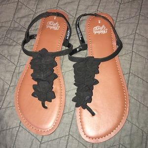 Black & Tan Sandals